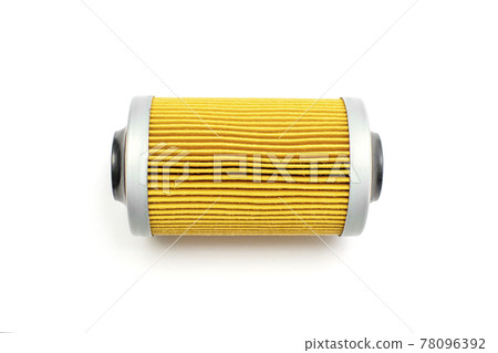 Replacement filter cartridge for cleaning oil of the car. Consumable engine oil filter. Spare part isolated on white background. Replacement filter cartridge for cleaning oil of the car. Consumable engine oil filter. Spare part isolated on white background. 78096392