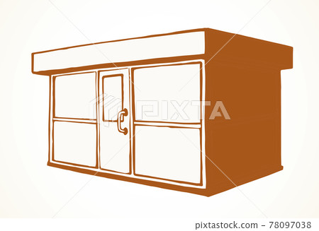 Shop stall. Vector drawing Shop stall. Vector drawing 78097038