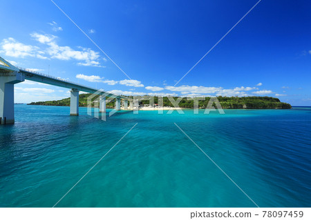 Okinawa Sesoko Island seen from the ship 78097459