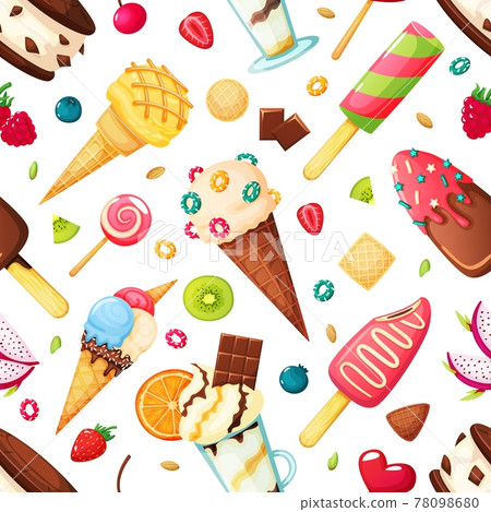 Ice cream parlor cold dessert business for summer Vector Image