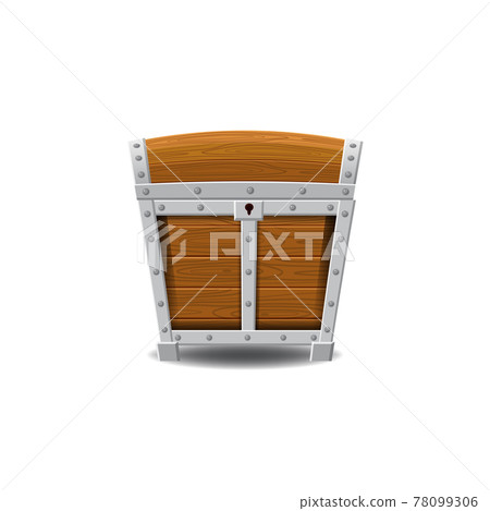 Wooden old pirate chests, closed, treasures, vector, cartoon style, illustration, isolated. For games, advertising applications Wooden old pirate chests, closed, treasures, vector, cartoon style, illustration, isolated. For games, advertising applications 78099306