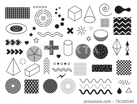 Flat design geometric shapes motion graphics element 7946092 Stock