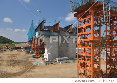Construction scenery of a car-only road Higashi Harima North-South Road 78100742