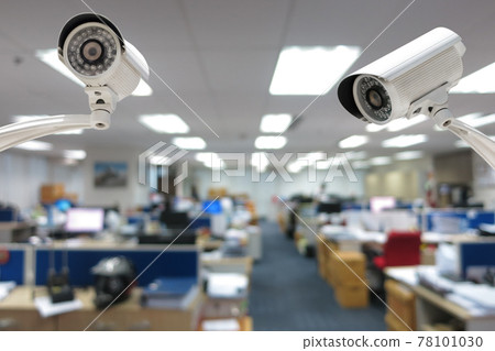 CCTV Camera security operating in office building. CCTV Camera security operating in office building. 78101030