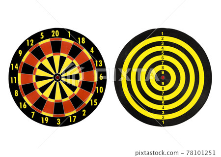dart target board, abstract of success on white background. 78101251