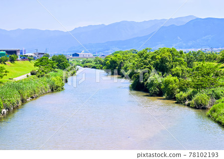 Sefuri Mountains seen from the Muromi River 78102193
