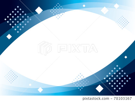 Geometric frame blue - Stock Illustration [78103167] - PIXTA
