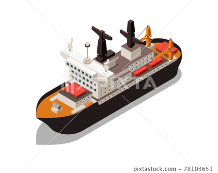 Isometric Vessel Icon 78103651