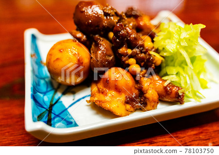 B-class gourmet representing Yamanashi prefecture, Koshu specialty chicken motsu boiled B-class gourmet representing Yamanashi prefecture, Koshu specialty chicken motsu boiled 78103750