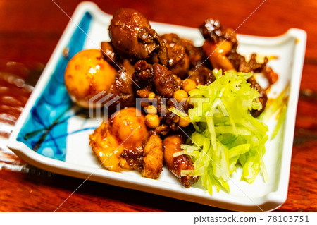 代表山梨縣的B級美食甲州特產雞motsu煮 代表山梨縣的B級美食甲州特產雞motsu煮 78103751