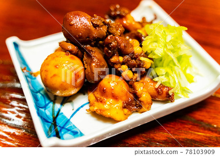 B-class gourmet representing Yamanashi prefecture, Koshu specialty chicken motsu boiled 78103909