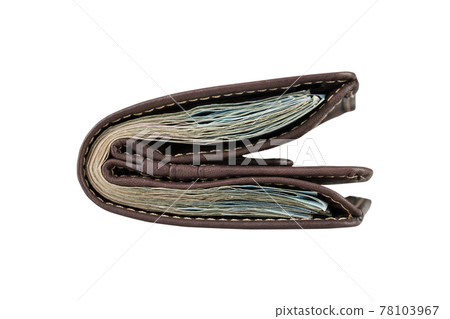 wallet with money isolated on white background - clipping paths wallet with money isolated on white background - clipping paths 78103967