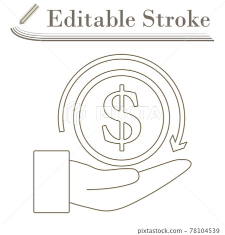 Cash Back Coin To Hand Icon Cash Back Coin To Hand Icon 78104539