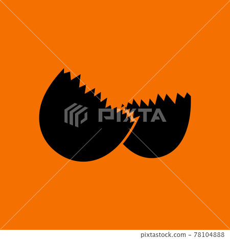 Empty Egg Shell Icon - Stock Illustration [78104888] - PIXTA