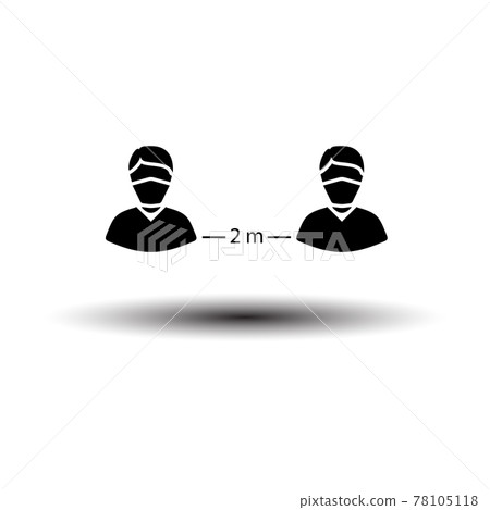 Social Distance Icon - Stock Illustration [78105118] - PIXTA