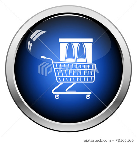 Shopping Cart With Shoes In Box Icon Shopping Cart With Shoes In Box Icon 78105166