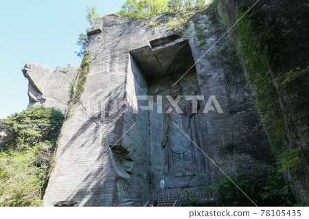 4月，千葉縣阿波郡慶南町，能古里山，日本寺，山頂，百尺觀音 78105435