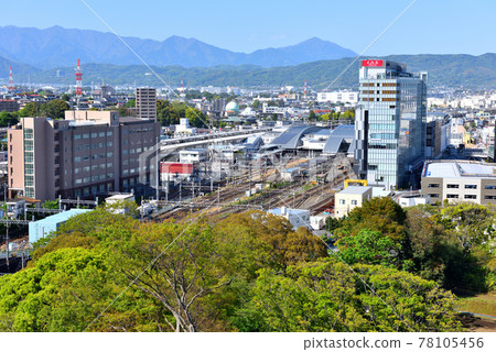 從小田原城鳥瞰小田原站 從小田原城鳥瞰小田原站 78105456