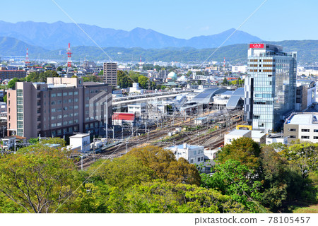 從小田原城鳥瞰小田原站 從小田原城鳥瞰小田原站 78105457