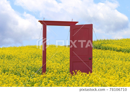 Yakurai Garden Furunooka, Rape field and pink door Yakurai Garden Furunooka, Rape field and pink door 78106710