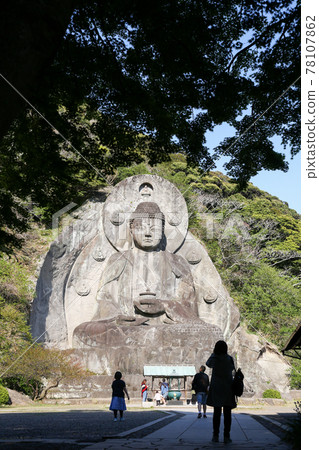 4月，千葉縣阿波郡教南町，能古里山，日本寺，大佛廣場，大佛（藥師琉璃子如來） 78107862