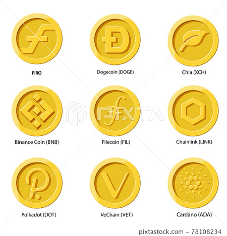 Crypto currency icons coin set Crypto currency icons coin set 78108234