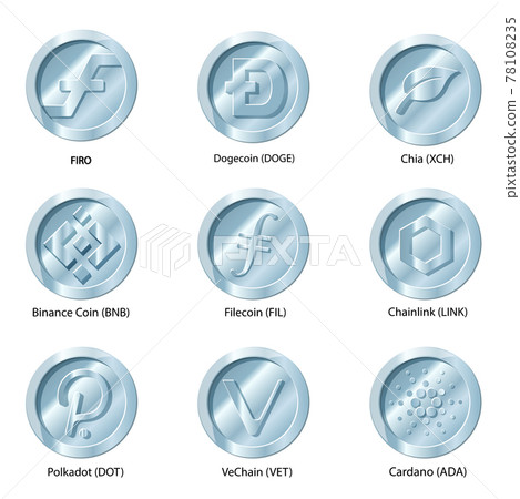 Crypto currency icons coin set 78108235