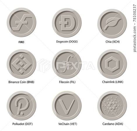 Crypto currency icons coin set Crypto currency icons coin set 78108237