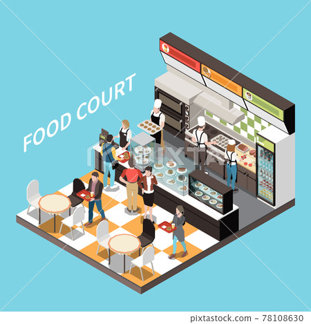 Food Court Isometric View 78108630