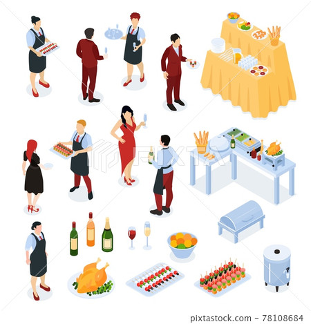 Banquet Service Isometric Set 78108684