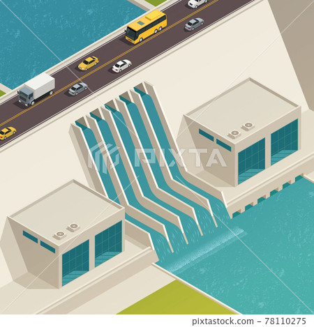 Green Energy Ecology Isometric Composition 78110275