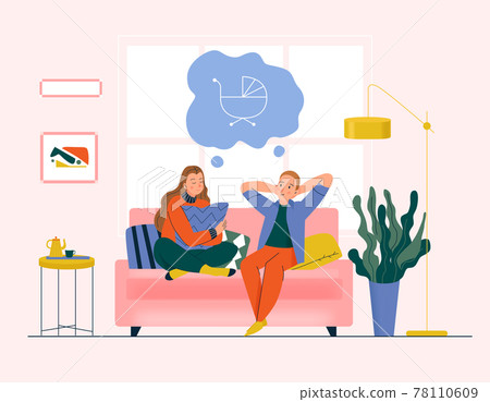 Dreaming Couple Concept 78110609