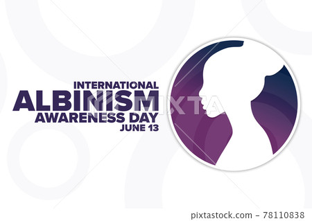 International Albinism Awareness Day. June 13. Holiday concept. Template for background, banner 78110838