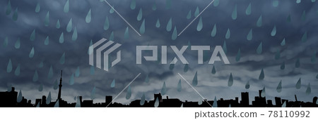 一個多雨的小鎮的剪影 一個多雨的小鎮的剪影 78110992