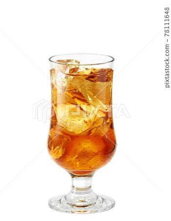 Float Glass Ice Tea Illustration Real Sweat 78111648