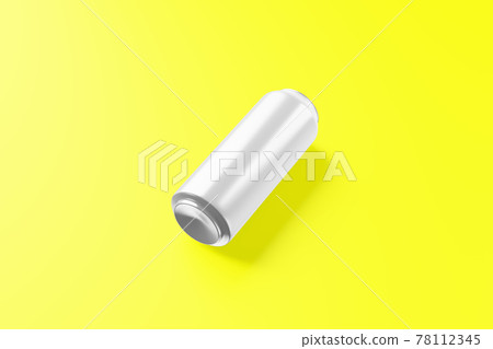 Blank cold aluminium beer can mockup with drops, 3d rendering. Empty fresh soda tin packing mock up with condensate, isolated. fit for your Canned dripping drink design project. 78112345