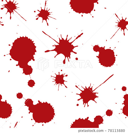 red blood stains seamless pattern on white, red blood stains seamless pattern on white, 78113880