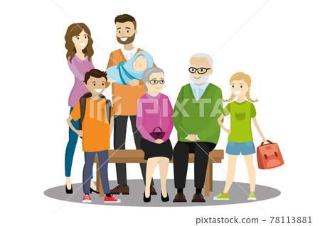 Big cartoon family Big cartoon family 78113881
