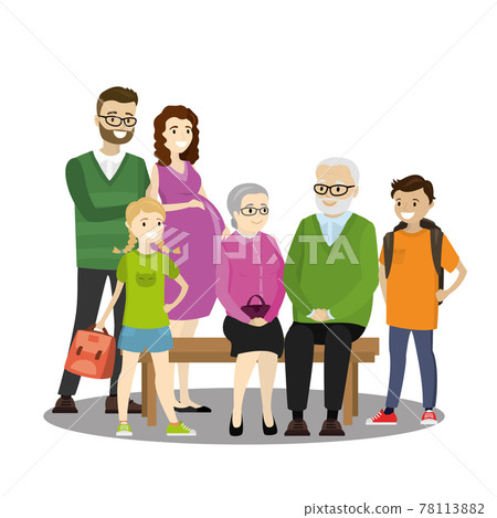 Big cartoon family Big cartoon family 78113882