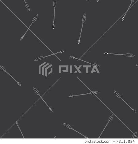 Doodle arrows seamless pattern 78113884