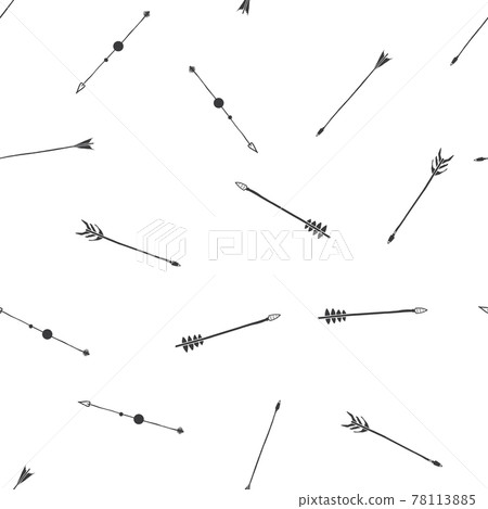 Doodle arrows seamless pattern Doodle arrows seamless pattern 78113885