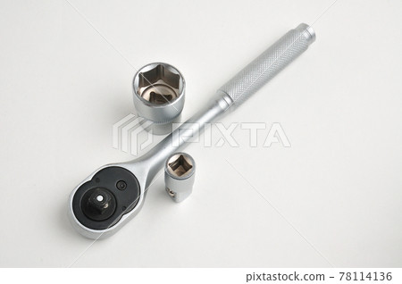 Wrench for nuts and bolts on a white background 78114136