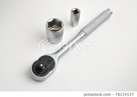 Wrench for nuts and bolts on a white background 78114137