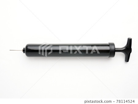 Pump and needle for pumping air on a white background 78114524
