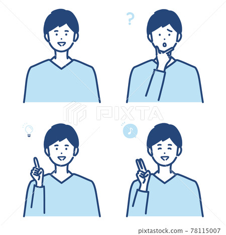 Basic pose male illustration material set 78115007