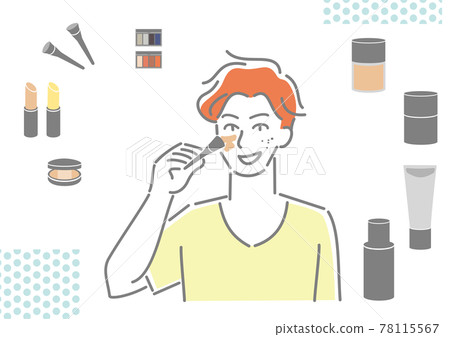 注重美容的男士化妝品 78115567