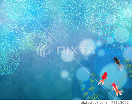 游泳金魚背景素材 78115602