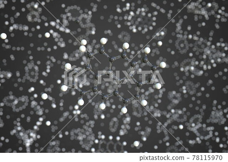 Anthanthrene molecule, conceptual molecular model. Scientific 3d rendering Anthanthrene molecule, conceptual molecular model. Scientific 3d rendering 78115970