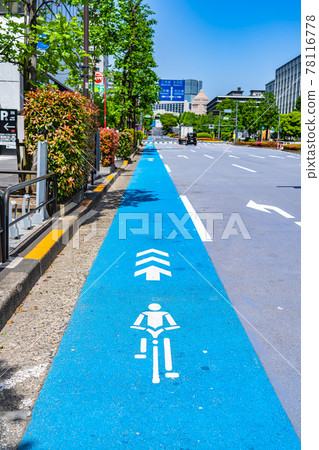 Road sign Bicycle navigation mark Road sign Bicycle navigation mark 78116778