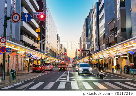 京都Shijyo鎮晚上風景 京都Shijyo鎮晚上風景 78117219
